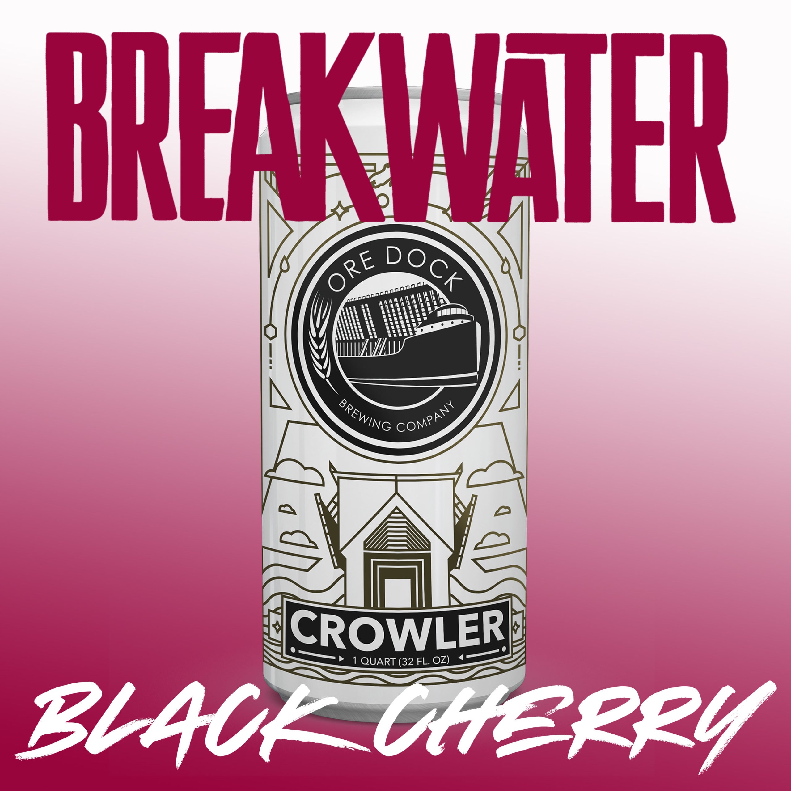 Breakwater Black Cherry Crowler | Ore Dock Brewing Co.